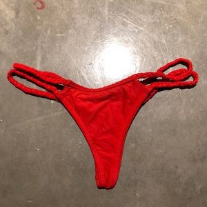 red oceanside frankie’s bikini bottom